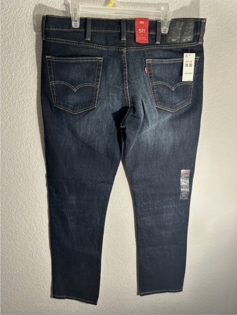 Levi's Flex Men's Sequoia Dark Blue 511 Slim Fit Jeans Size 38x32 New W/ Tags